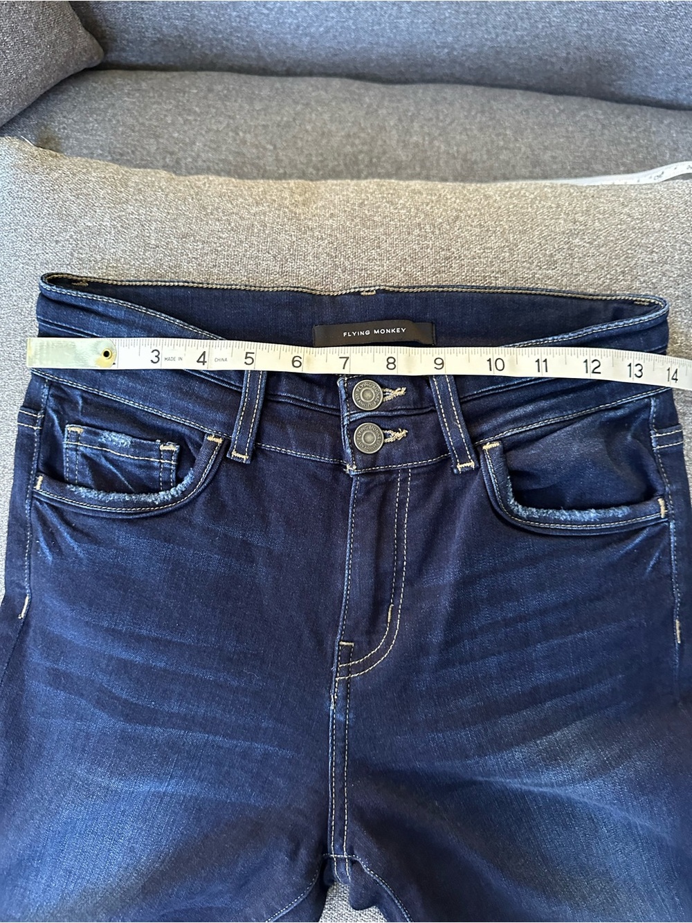 Flying Monkey Women's Dark Indigo High-Rise Skinny Jeggings - Picture 10 of 12